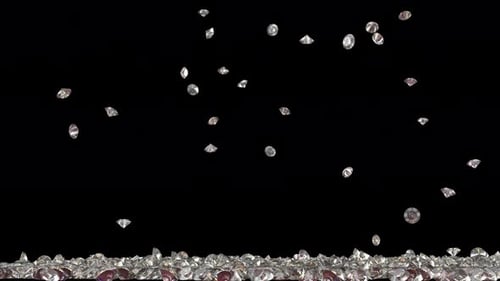 Falling Sparkling Diamonds Glittering Overlay Effect