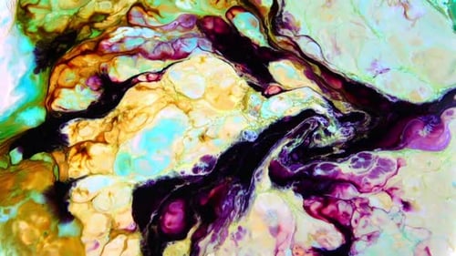 Abstract Fluid Colors Swirling Artistically