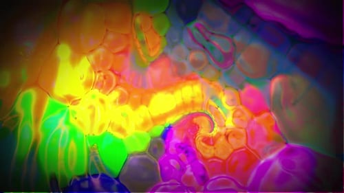 Animated Bright Landscape of Particles