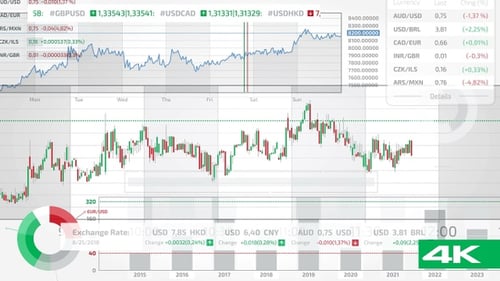 Animated Financial Charts and Data Displays
