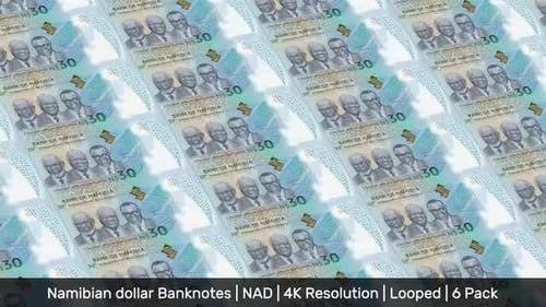 Namibia Banknotes Money / Namibian dollar / Currency $ / NAD/ | 6 Pack | - 4K
