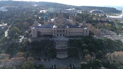View of Catalunya National Museum of Art. Barcelona, Spain