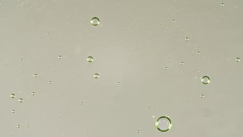 Transparent Green Cosmetic Gel Cream With Molecule Bubbles