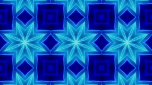 Blue Kaleidoscope Loop 4K 06