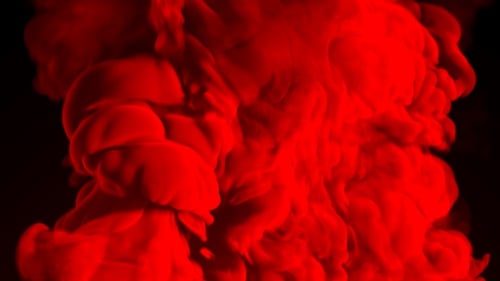 Red Fluid Ink Explosion Transition Background