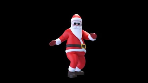 Jolly 3D Santa Claus Dancing Animation for Festive Holiday Fun