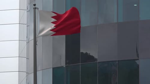 Bahrain Flagge Hintergrund 4K