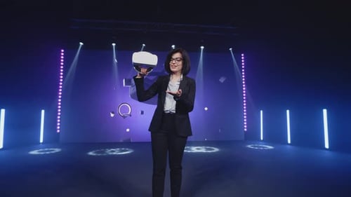 Host Showing Virtual Reality Device