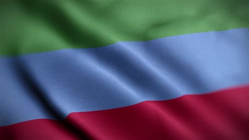 Dagestan Flag Waving Seamless Loop