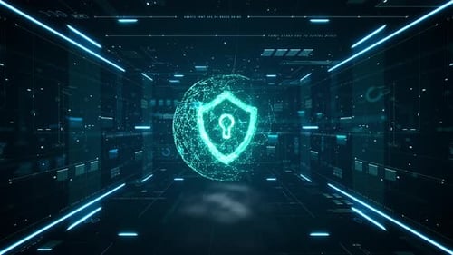 Digital Security Shield Protection Technology Background