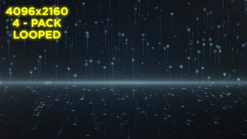 Digital Line Particles Background - 4 Pack