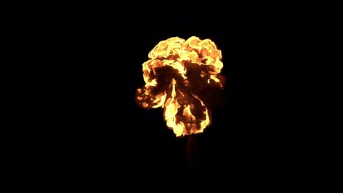 Realistic Fire Burst Animation with Alpha Channel