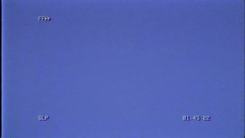 VCR Flash Forward symbol on blue screen.