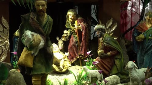 Christmas Nativity Scene with Figures