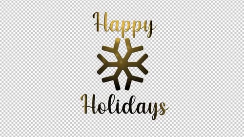 Golden Shimmering Holiday and New Year Christmas Animated Greetings