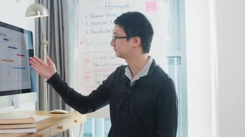 Engaging Young Adult Teaching an Online Lesson