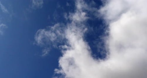 Clouds moving in the sky, Normandy in France, Time Lapse 4K