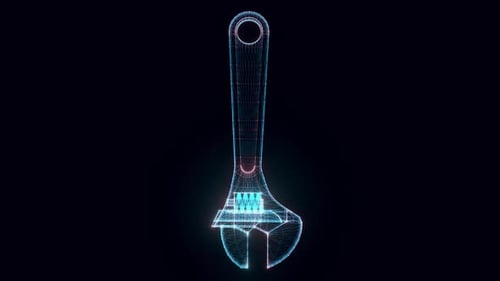 Crescent Wrench Hologram Rotating Hd
