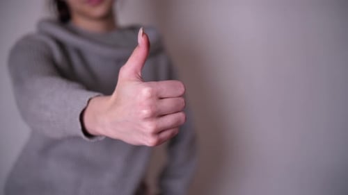 Aufnahmen von Handgesten gut