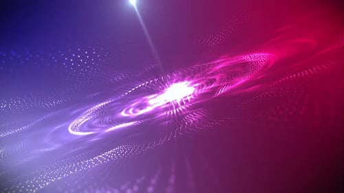 Abstract Glowing Particle Vortex Loop Background