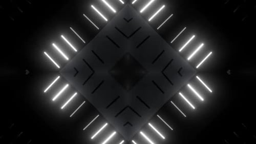Abstract Geometric Glowing Lines Motion Background Loops