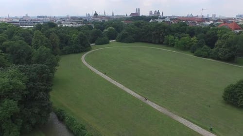Vista aérea do Englischer Garten