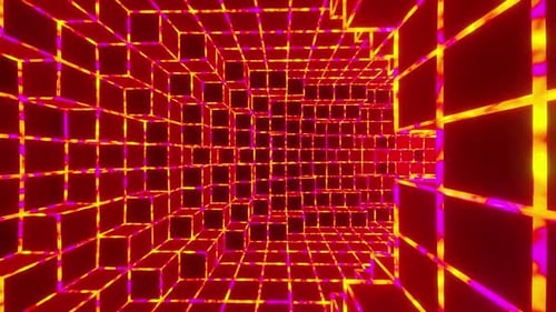 Bright Neon Disco Party Room Vj Loop HD