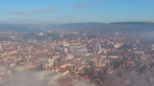 Aerial view of Cluj-Napoca city