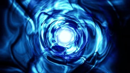 Abstract Blue Force Tunnel Effect 4K 01