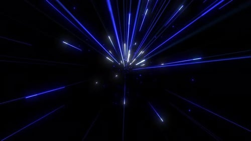 Futuristic Light Speed Warp Tunnel Loop Background
