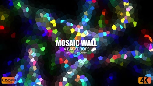 Dynamic Abstract Mosaic Pattern Background 4K