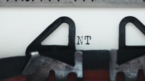 Writing the Word Internet on Old Typewriter