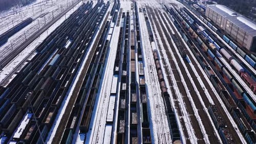 Train Depot in Winter
