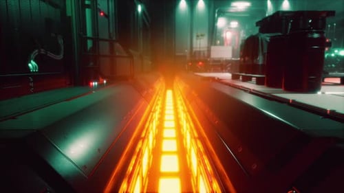Scifi-Metallkanäle in Raumfahrzeugen