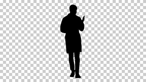 Silhouette Male doctor, Alpha Channel