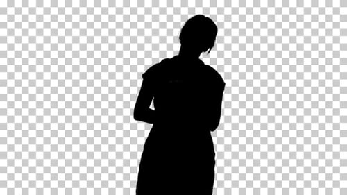 Persona de silueta, canal alfa