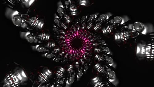 Psychedelische Schädelanimation | Dark Trippy VJ Loop | HD