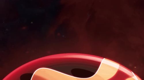 Abstract Rotating Space Planet Motion Background