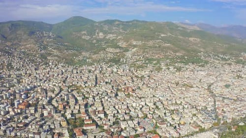 Aerial View of Rooftops Building on City Center