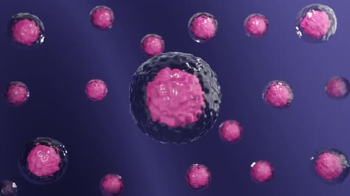 4K Virus concept amimation. Coronavirus, COVID-19, Influenza virus