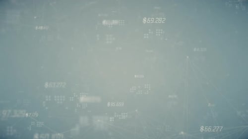 Abstract Digital Network Connections with Flowing Data Animation