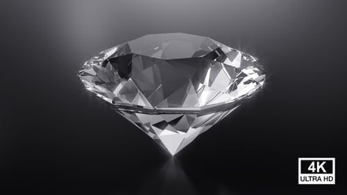 Shining 3D Diamond Rotation Animation