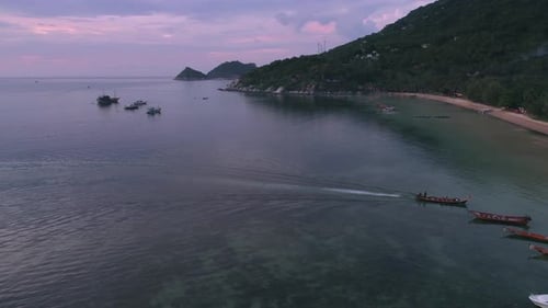 Boat Floats to a Beach