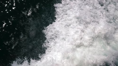 Churning Water and White Sea Foam