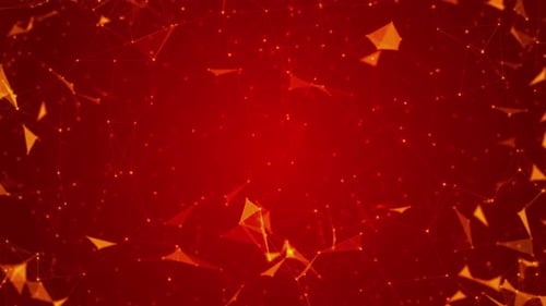 Abstract Red Network Connections Loop Background
