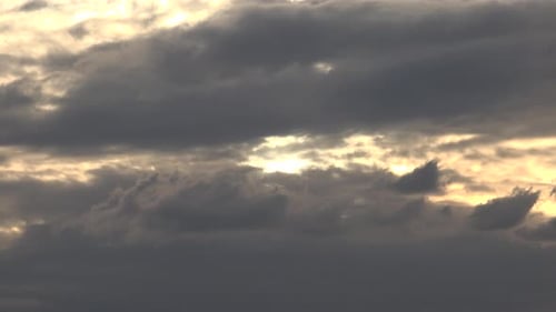Dark Clouds with Sunlight Breaks Through