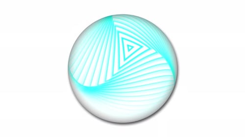 Dynamic Glowing Abstract Sphere with Triangles