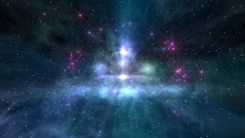 Fundo de loop de movimento de brilho de galáxia espacial