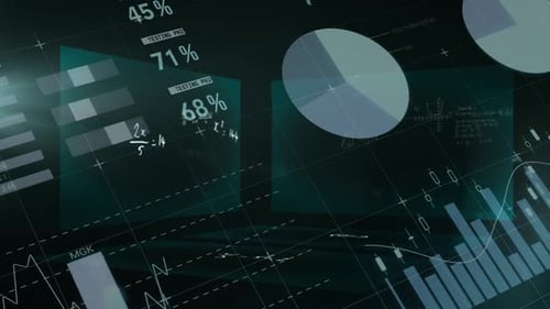 Animation of data processing and graphs