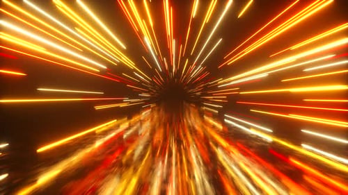 Futuristic Light Speed Tunnel Warp Travel Animation
